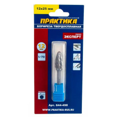 Фреза ПРАКТИКА тип F, 12х25мм, хв. 6мм (644-498)