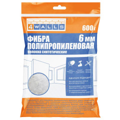 Фибра полипропиленовая 4WALLS 6мм 600 гр (FBV001V)