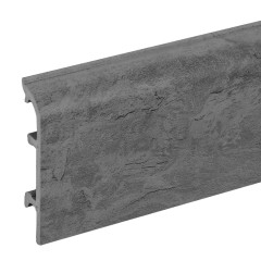 Плинтус вспененный КлассикСофт с кабельканалом 80мм 2,2м / Лофт серый 437