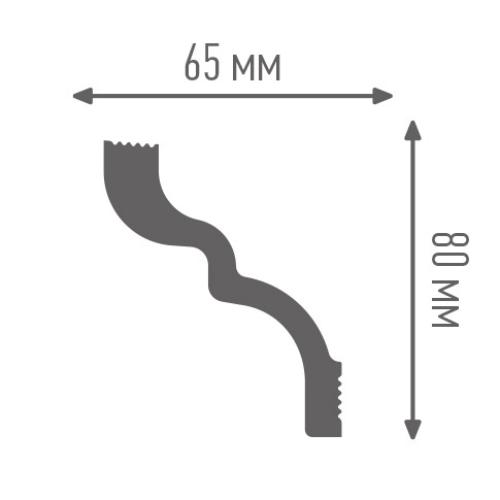 Плинтус потолочный ПЛИНТЭКС H 65/80 (96)