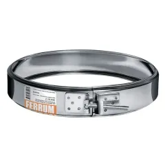 Дымоход хомут обжимной 0,5мм Ф210 нержавеющая сталь (Феррум)