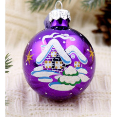 Шар новогодний Рассвет 6см стекло (1485891)