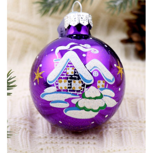 Шар новогодний Рассвет 6см стекло (1485891)