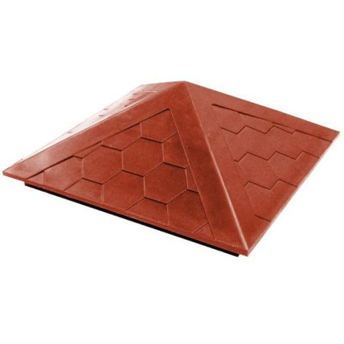 Колпак на столб полимерно-песчаный (380х380) Красный РАСПРОДАЖА