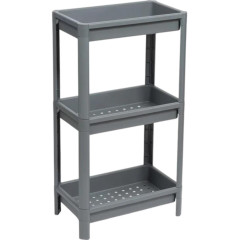 Этажерка VIKEA 3-х секционная широкая серая (248557)