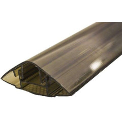 Поликарбонат сот. H-профиль 6-10мм, 6м  бронза (разборный)