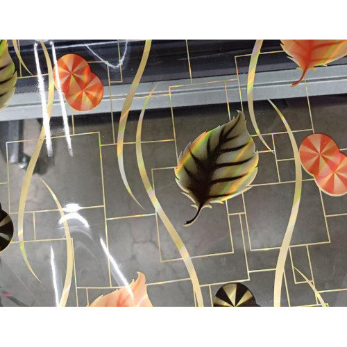 Клеенка LASER 0,6*20м (прозрачный фон) (толщина 0,6мм) (4341) (цена за 1 метр)