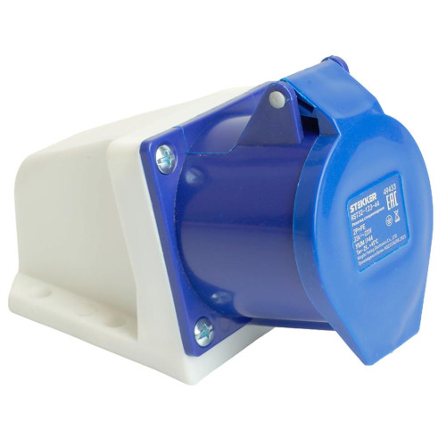 Розетка О/У STEKKER 2P+PE 32A IP44 ST-123 RST32-123-44 49433
