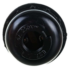 Патрон Е27 карболитовый подвесной гладкий черный Navigator 71606