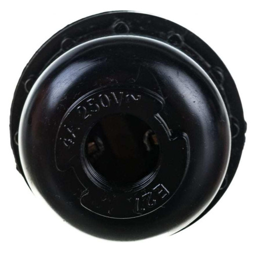 Патрон Е27 карболитовый подвесной гладкий черный Navigator 71606