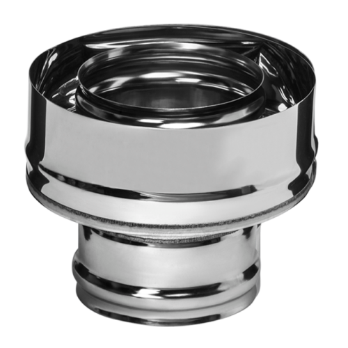 Дымоход адаптер стартовый 0,8мм Ф120*200 нержавеющая сталь (Феррум)