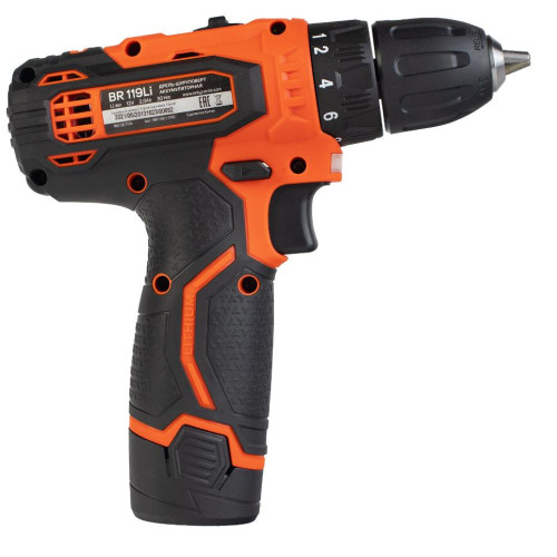 Шуруповерт PATRIOT BR 119Li, 12В, 2Ач, две батареи (*15)