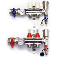 Коллекторная группа TIM латунная с расходомерами ф 1