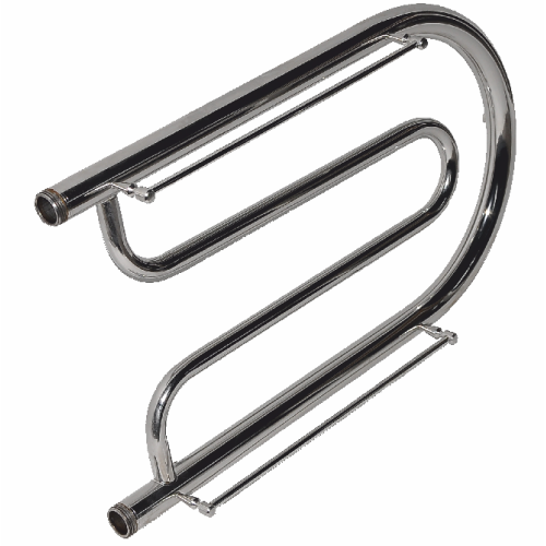 Полотенцесушитель нерж. AQUATER Фокстрот-ПЛ-1 320/600 с полками (Базовая+крепеж)