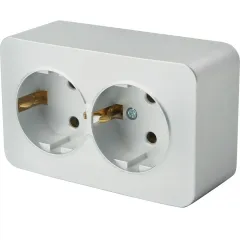 Розетка О/У 2-ая 2P+E STEKKER серебро MST16-12-03 49328