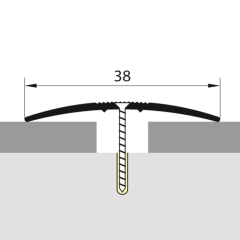Стык 38мм 1,8 дуб дымчатый