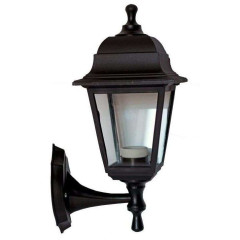 Светильник уличный ЭЛЕКТ Леда Е27 60Вт IP44 пласт. чёрный 4-гран. 35х20см(621921)