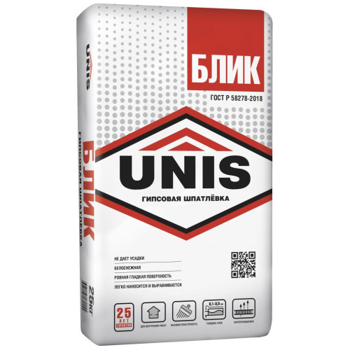 Шпатлёвка UNIS Блик 18 кг
