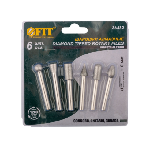 Шарошки алмазные FIT 6шт (36482)