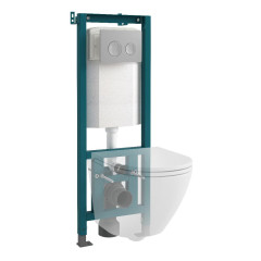 Кнопка смыва для инсталляции EVA GOLD 400 круг, матовый хром 03