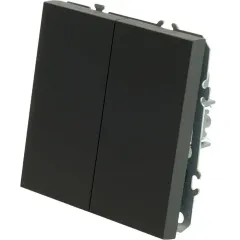 Переключатель 2-кл ЭМИЛИ перекрестный черный RSW10-5111-05