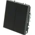Переключатель 2-кл ЭМИЛИ перекрестный черный RSW10-5111-05