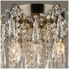 Светильник Люмис E1627/6 AB 6х60W E27+6x3W LED d640 h370 бронза/хрусталь