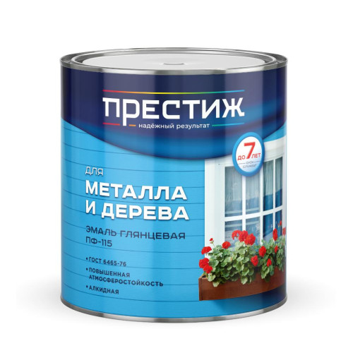 Эмаль ПФ-115 ПРЕСТИЖ белая 2,8 кг