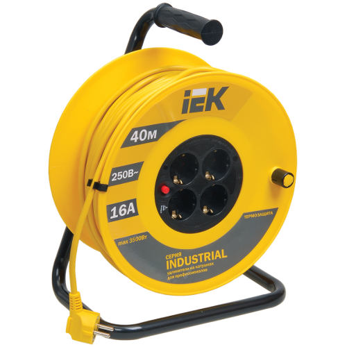Удлинитель на катушке 4-мест. 40м 2P+E термоогр-м 16А 