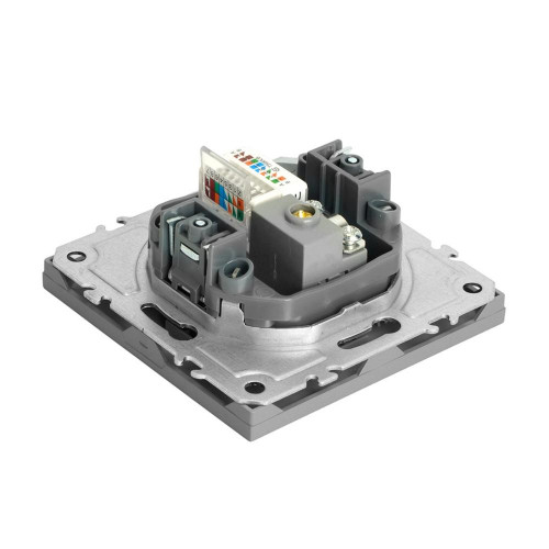 Розетка PC+TV ЭМИЛИ платиново-серый RST00-5106-10