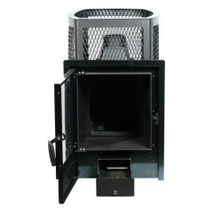 Печь банная Сибирь 20-ПРО чугунная панорамное стекло(*9)