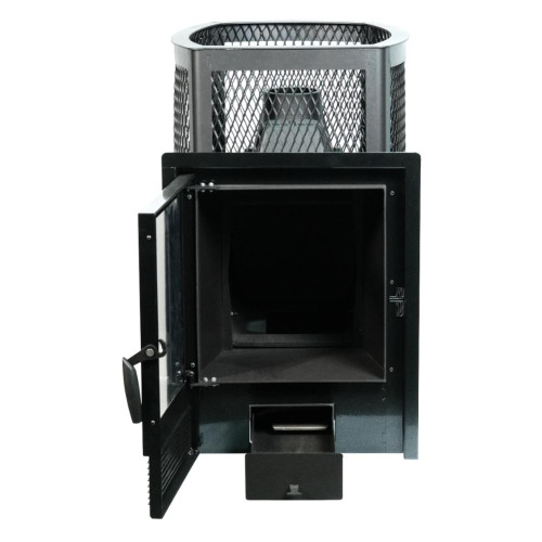 Печь банная Сибирь 20-ПРО чугунная панорамное стекло(*9)