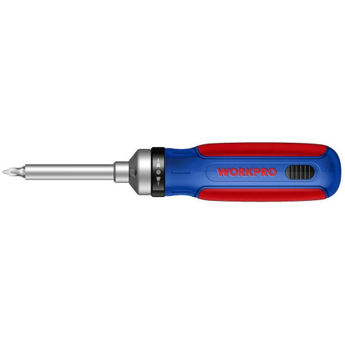 Отвертка WORKPRO с трещоткой, 15 в 1 (WP221061)
