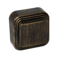 Выключатель О/У ретро 1-кл патина черный под бронзу VA 16-131-ЧБ (632779)