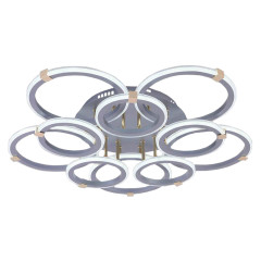 Светильник Люмис DK06319D/5+5A PR SL+FGD 200W LED 3000-6000K d695 ПДУ диммер, серебро/золото