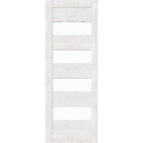 /Дверное полотно Браво-23 ДО 80 Bianco Veralinga, покрытие Эко Шпон (BRAVO) (Magic Fog)(153-0478)