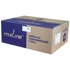 Мойка нерж. врезная MIXLINE PRO 60х45 тол. 3 мм, чёрный графит, с сифоном
