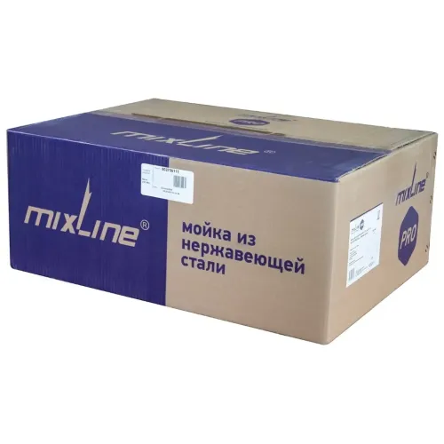 Мойка нерж. врезная MIXLINE PRO 60х45 тол. 3 мм, чёрный графит, с сифоном