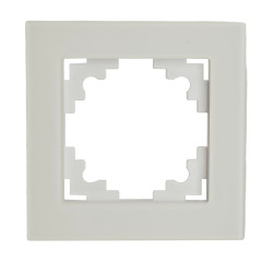 Рамка 1-пост Катрин стекло белый матовый GFR00-7001-01М