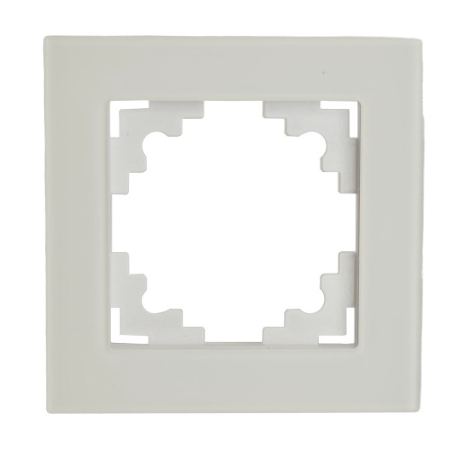 Рамка 1-пост Катрин стекло белый матовый GFR00-7001-01М