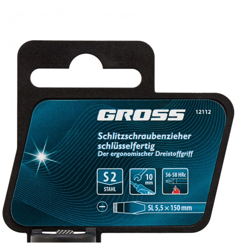 Отвертка GROSS SL 5,5х150 мм (12112)
