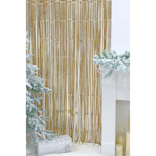 Мишура-дождик СНОУ БУМ (377-566) занавеска из дождика, 200х100 см, ПВХ перламутр