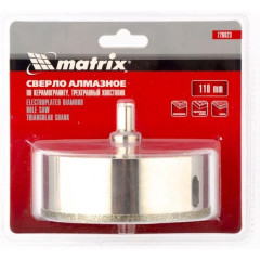 Коронка алмазная MATRIX д/керамогранита 110мм (726923)