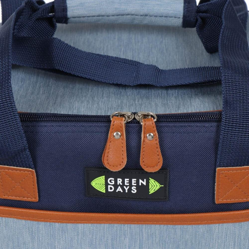 Термосумка Green Days 29,5х24,5х24,5см 16л Темно-синий с серым (360332)