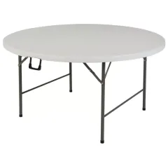 Стол садовый Марьяна NEO 152х152х74см круглый, пластиковая столешница, белый (495356)