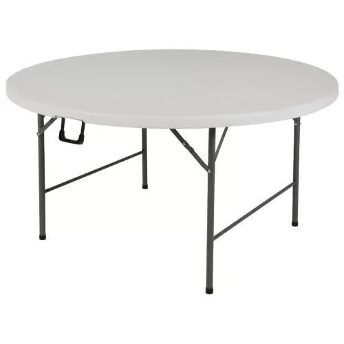 Стол садовый Марьяна NEO 152х152х74см круглый, пластиковая столешница, белый (495356)