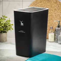 Ведро для мусора 9 л, прямоугольный, черный, Y4-8661 (479311)