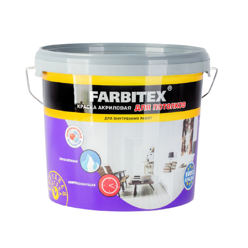 Краска в/д FARBITEX акрил. для Потолков 6кг
