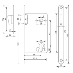 Защелка магнитная APECS 5300-М-G (05457)