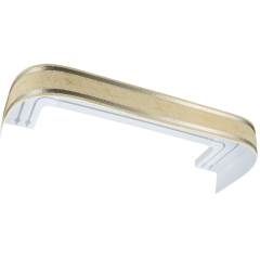 Карниз Ле-Гранд Лайн 2,4м (2ряд) айвори с поворотами (5)